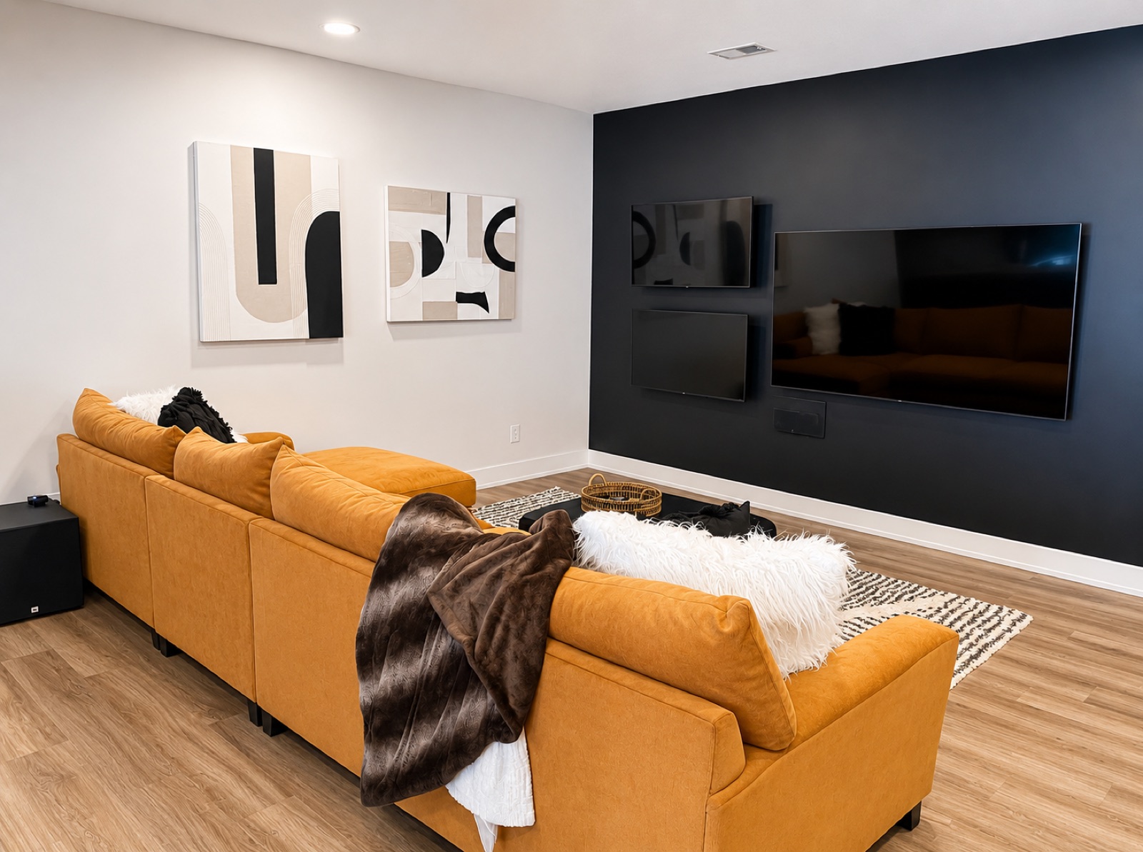 Finished basement by Thrive Renovation